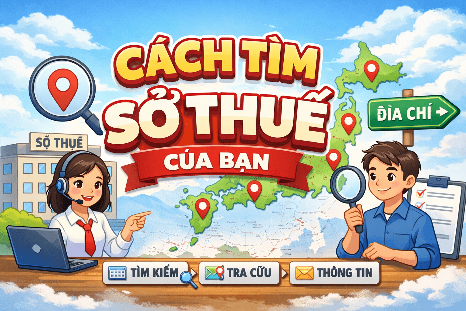 Hướng dẫn tìm tên và thông tin sở thuế của bạn