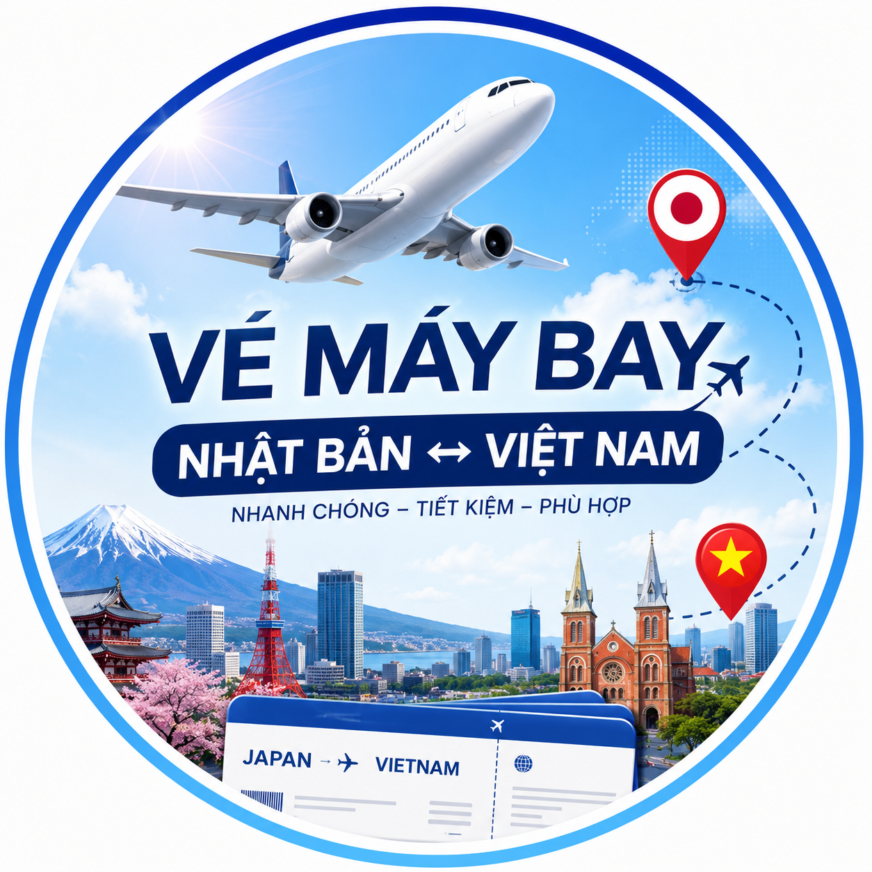 Vé máy bay giá rẻ Nhật - Việt